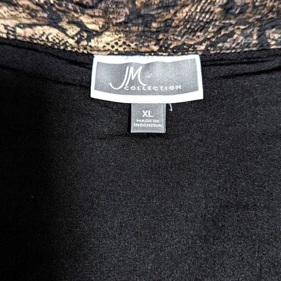 NWOT JM Collection Animal Print  Zip Up Jacket Drawstring Bottom - Picture 6 of 13